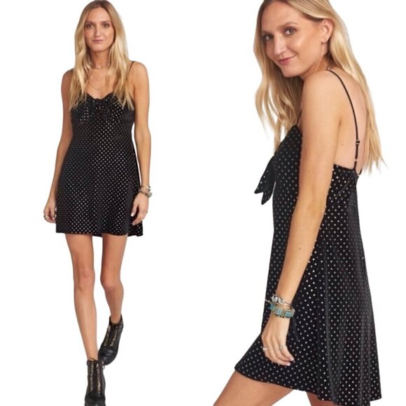 Show Me Your Mumu  Velvet Studded Constance Black Mini Dress Small Grunge Goth - Picture 1 of 10